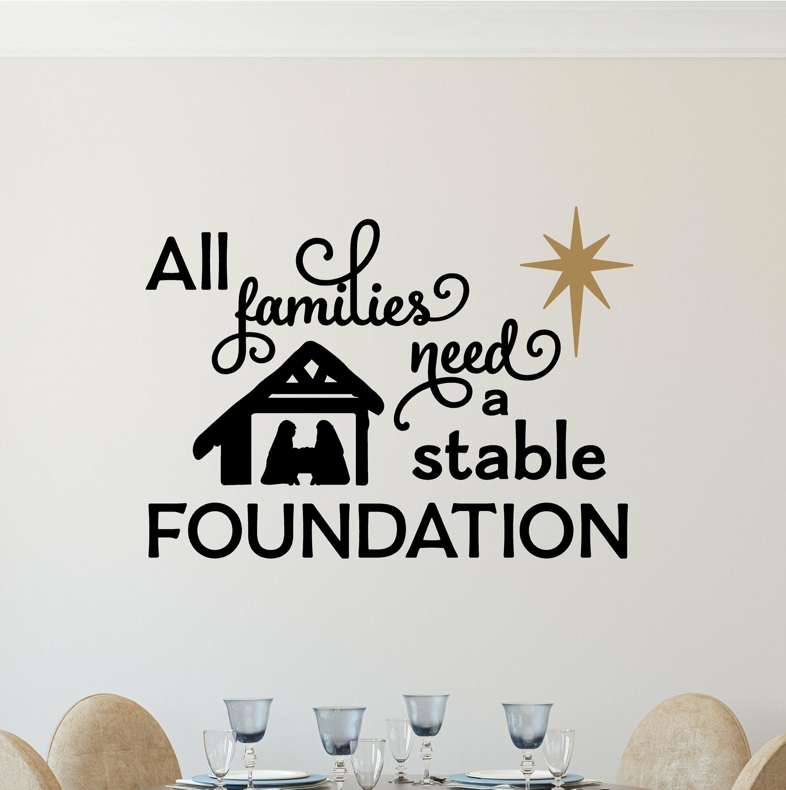 The Holiday Aisle All Families Need a Stable Foundation Vinyl Wall Decal The Holiday Aisle All Families Need a Stable Foundation Vinyl Wall Decal