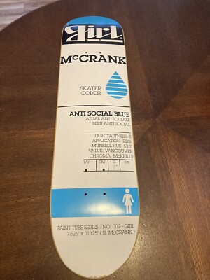 RARE* Rick McCrank Girl Skateboard Deck • Limited Paint Tube