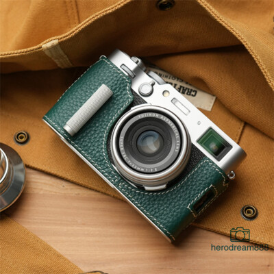 Grip Half Case For Fujifilm X100VI Leather Metal Insert Camera