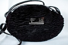 F STUDIO by CARLOS FALCHI Vintage Women Black Canteen Crossbody Handbag