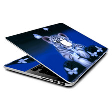 Skin Wrap for MacBook Pro 15 inch Retina Cute White Tiger Cub Butterflies