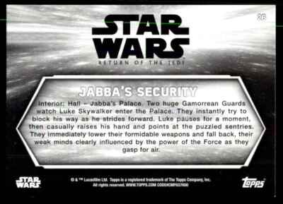 2020 Star Wars Return Of The Jed Black and White Return Of The