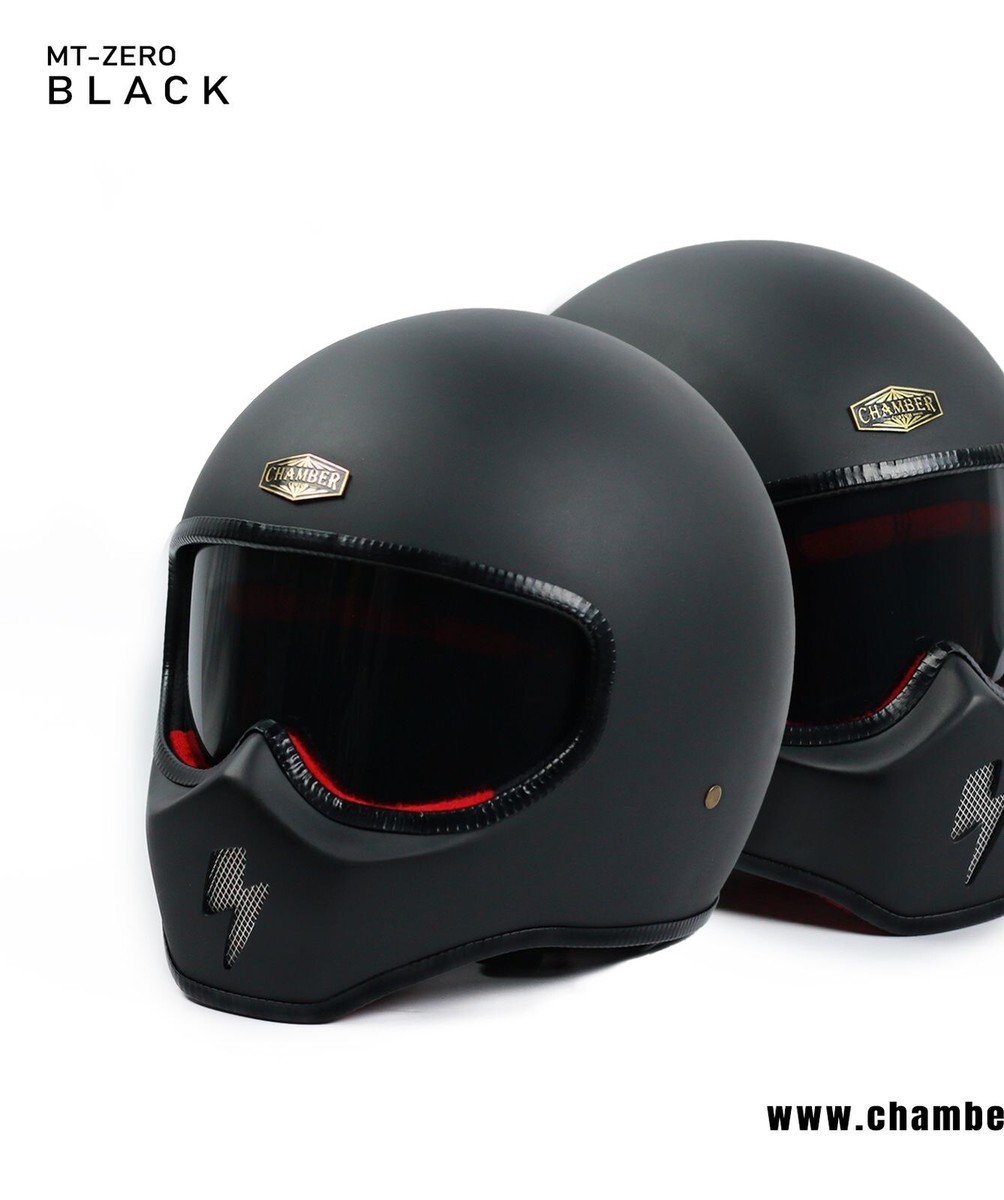 NEW CUSTOM HELMET MT ZERO THUNDER BLACK FOR CAFERACER CHOPPER