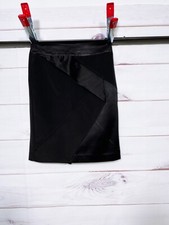 Jigott Womens Straight Pencil Size S Black Lined Back Zip Slit