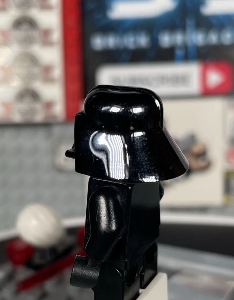 NEW LEGO Star Wars Chrome Black Darth Vader Minifigure (sw0218) Helmet Only RARE - Image 2 of 4