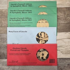 Reproduction Abraham Lincoln Documet Lot Farewell,Many Faces,Portrait & Thoughts