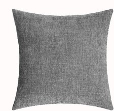 CaliTime Cozy Throw Pillow Cover Case for Couch Sofa, Soft Chenille 20X20, Grey