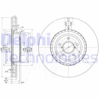 2X Delphi BG3818 Bremsscheibe Passend FüR Subaru
