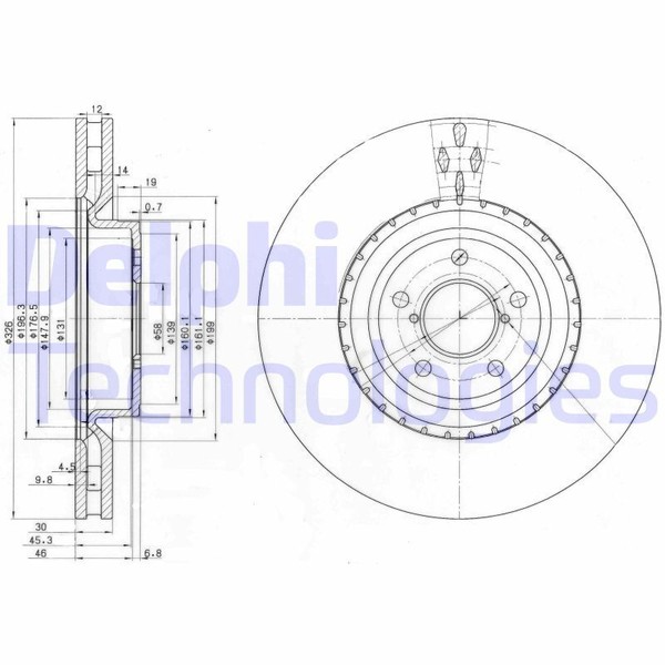 2X Delphi BG3818 Bremsscheibe Passend FüR Subaru-image