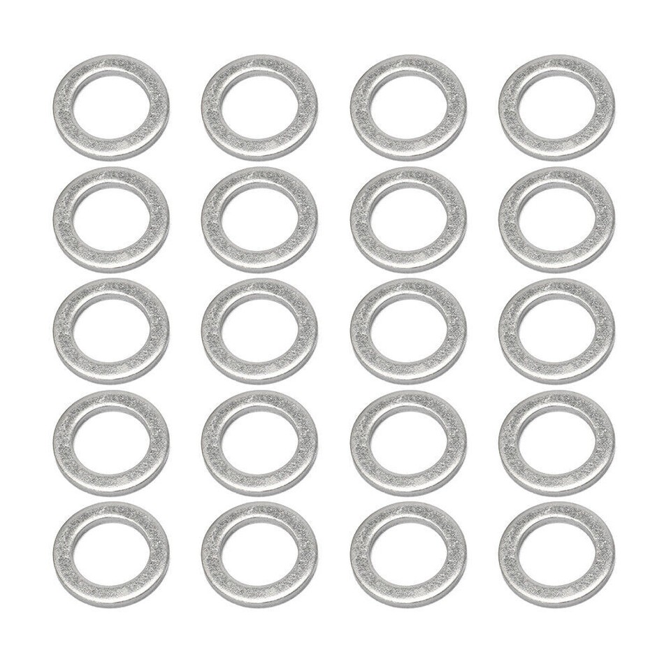 Honda Drain Plug Gasket 100-Pack Honda/Acura 14mm Oil Drain Plug Crush Washers - 94109-14000, Aluminum, 3-Year Warranty 2018 Honda Cr-v Oil Plug Crush Washer