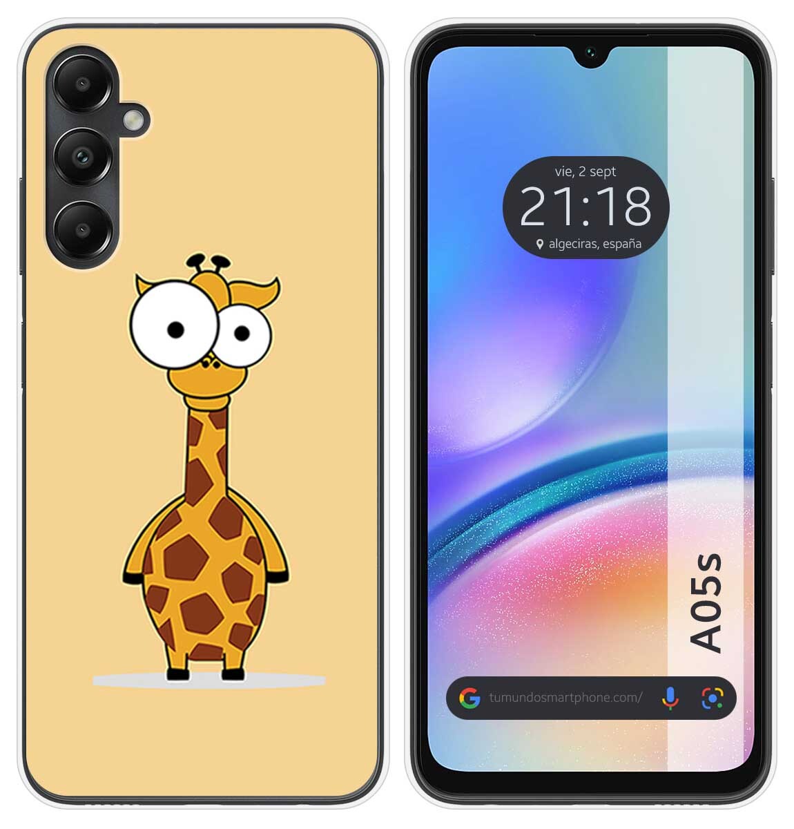 Cover Silicone per Samsung Galaxy A05s Disegno Giraffa Disegni