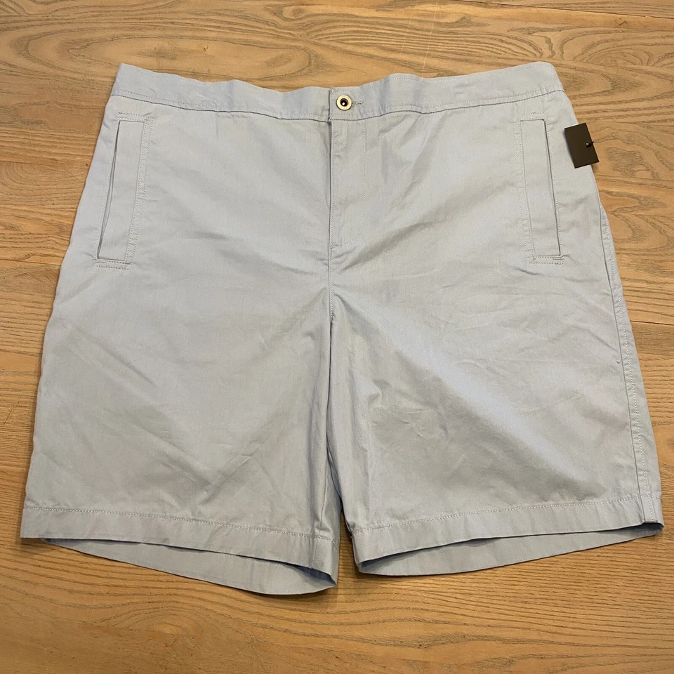 NUEVOS Pantalones Cortos DKNY Azul Americana Para Hombres XXL 8.5” Ins Bolsillos Frontales Planos Elastizados $69 Foto 2 de 4