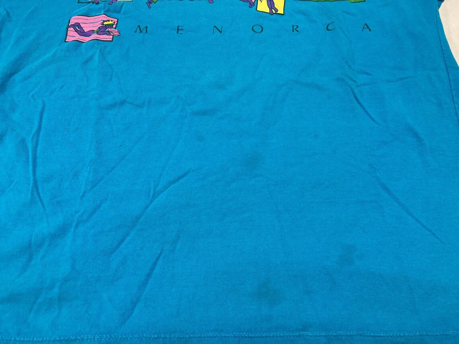 Menorca VTG beachwear t shirt Spain souvenir M 90… - image 3