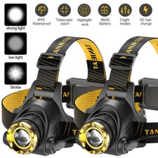 990000LM LED Headlamp Rechargeable Headlight ...