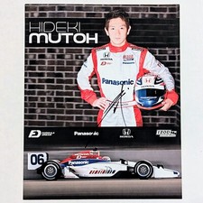 Hideki Mutoh 2010 Autograph Signed Photo Card IZOD Indy Car Panasonic Honda #06