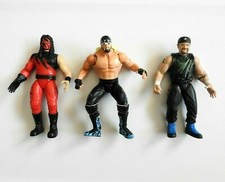 Lot of 3 Vintage Wrestling Action Figure Toys Hulk Hogan Kane Jesse James WWF