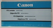 Canon FD Lenses Instruction Manual Rare VHTF Japan Spec Poster Vtg 1980s