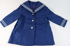 Vintage WEATHER TAMER Children's Navy Sailor Dress Coat Jacket w/ Cape 70's Kids