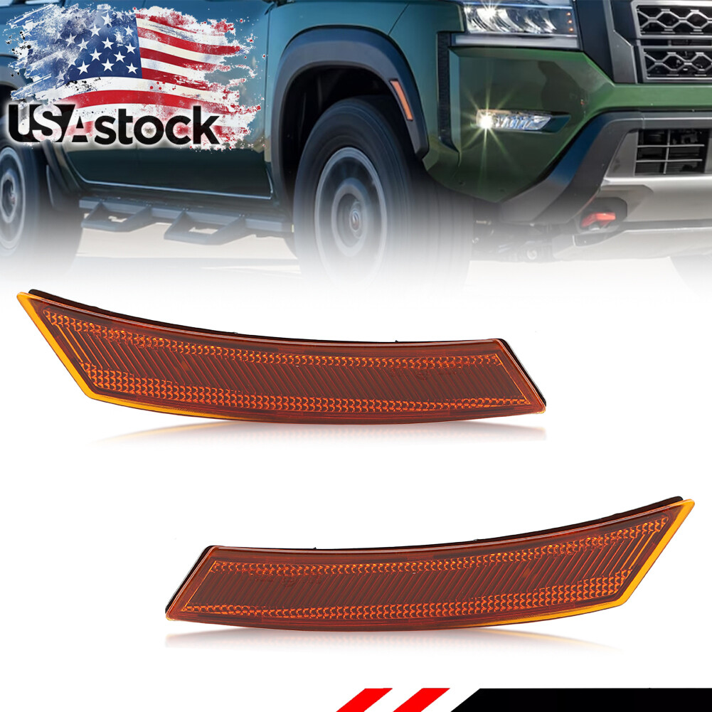 Amber Lens Side Marker Reflector Lights for 2022+ Nissan Frontier Pair