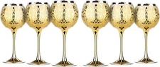 Glasstar GS14367 Golden Liberty 11-Ounces Crystal Wine Glasses, Set of 6