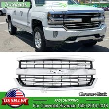 For 2016-2018 Chevrolet Silverado 1500 Chrome Front Bumper Grille High Country