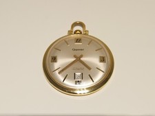 OROLOGIO MECCANICO DA TASCA VINTAGE LUSSO 39mm SVIZZERO UOMO PLACCATO ORO "GIGANDET"