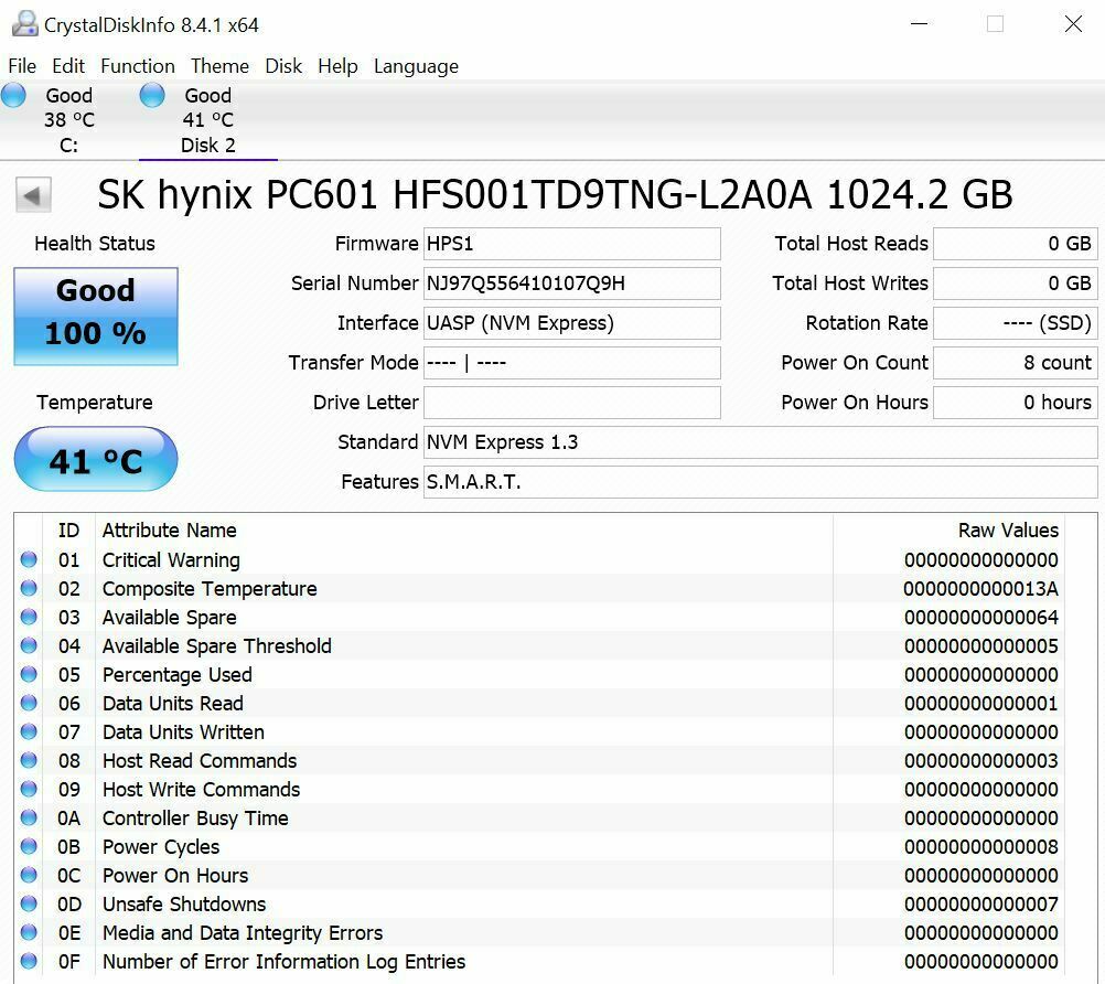 NEW SK Hynix 1TB PC601 M2 PCIE NVMe SSD M 2 Grelly USA