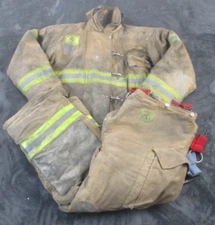 Vintage Morning Pride Firefighter Bunker Turnout Jacket 44 29/35 34 Pants 38x22