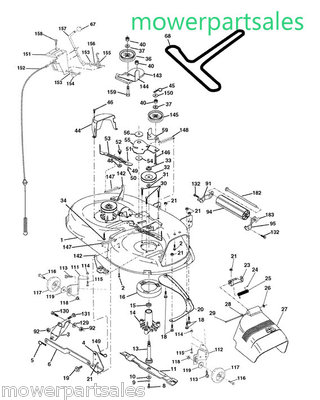 AYP CRAFTSMAN SEARS POULAN JONSERED SEKUNDÄRDECK RIEMEN 144959 / 532144959