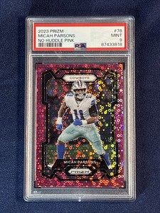 2023 MICAH PARSONS /15 Panini Prizm No Huddle Pink #78 Packers Cowboys PSA9 Mint