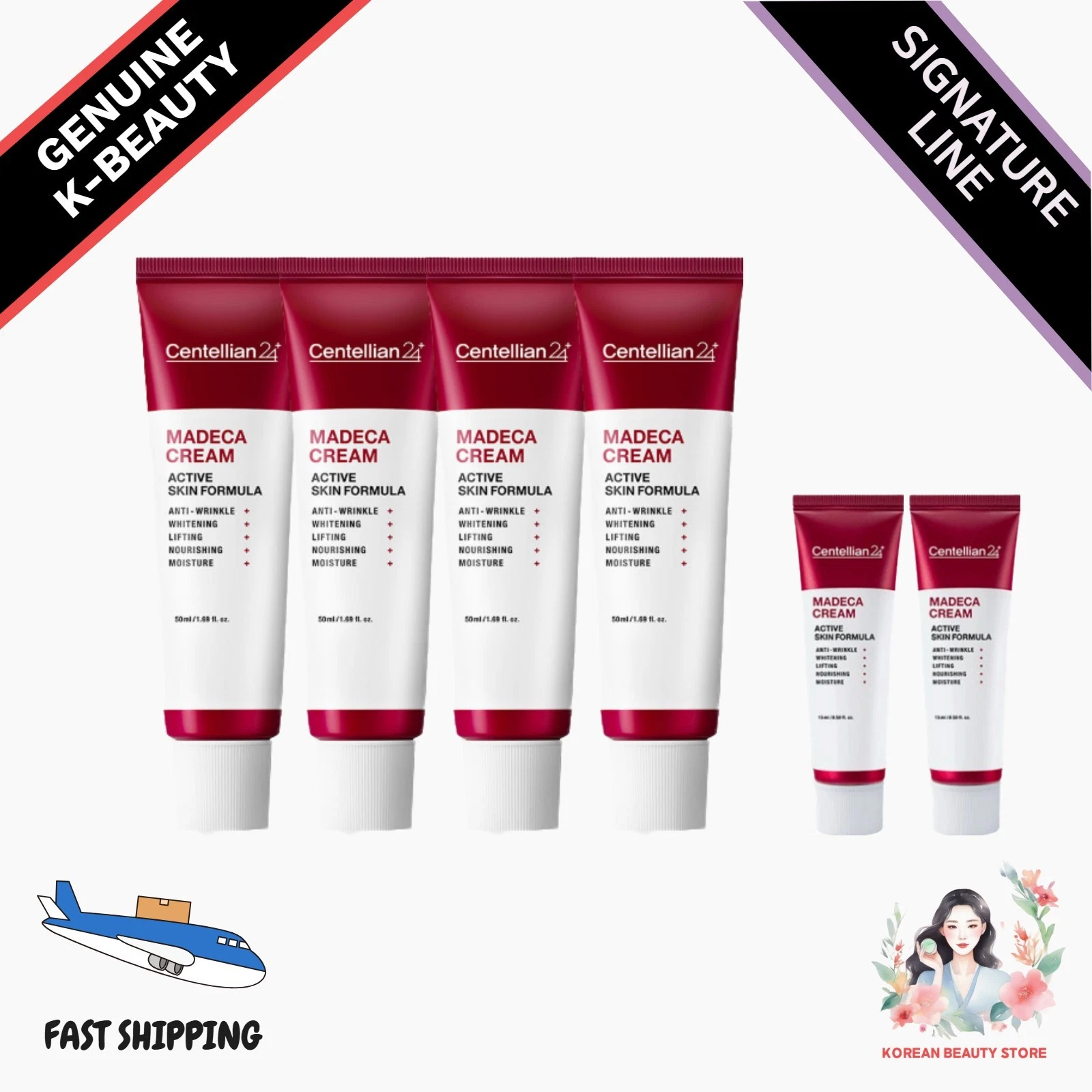 Centellian24 Madeca Cream Active 50ml x4 + 15ml x2 Value Pack Skin Care