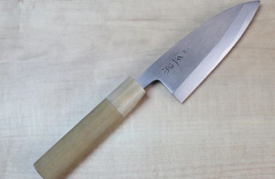 Masamoto White #2 Deba 4.1. Hrc 63 D Shaped Handle (Blond Handle ) - Image 3 of 3