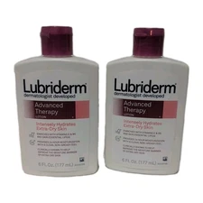 Lubriderm Advanced Therapy Lotion Old Formula Lot Of 2  Fragrance Free 6 oz ea 