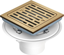 4 Inch Tile-In Square Champagne Bronze Shower Drain, Replace Delta Shower Drain,