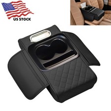 Car Arm Rest Cover Car Center Console Cover With Cup Holders And Tissue Box Slot