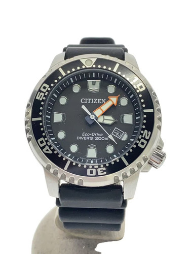 Citizen Eco-Drive E168-S126126 Date Blk Argent Divers 200M Solaire Montre Hommes - Photo 1 sur 6