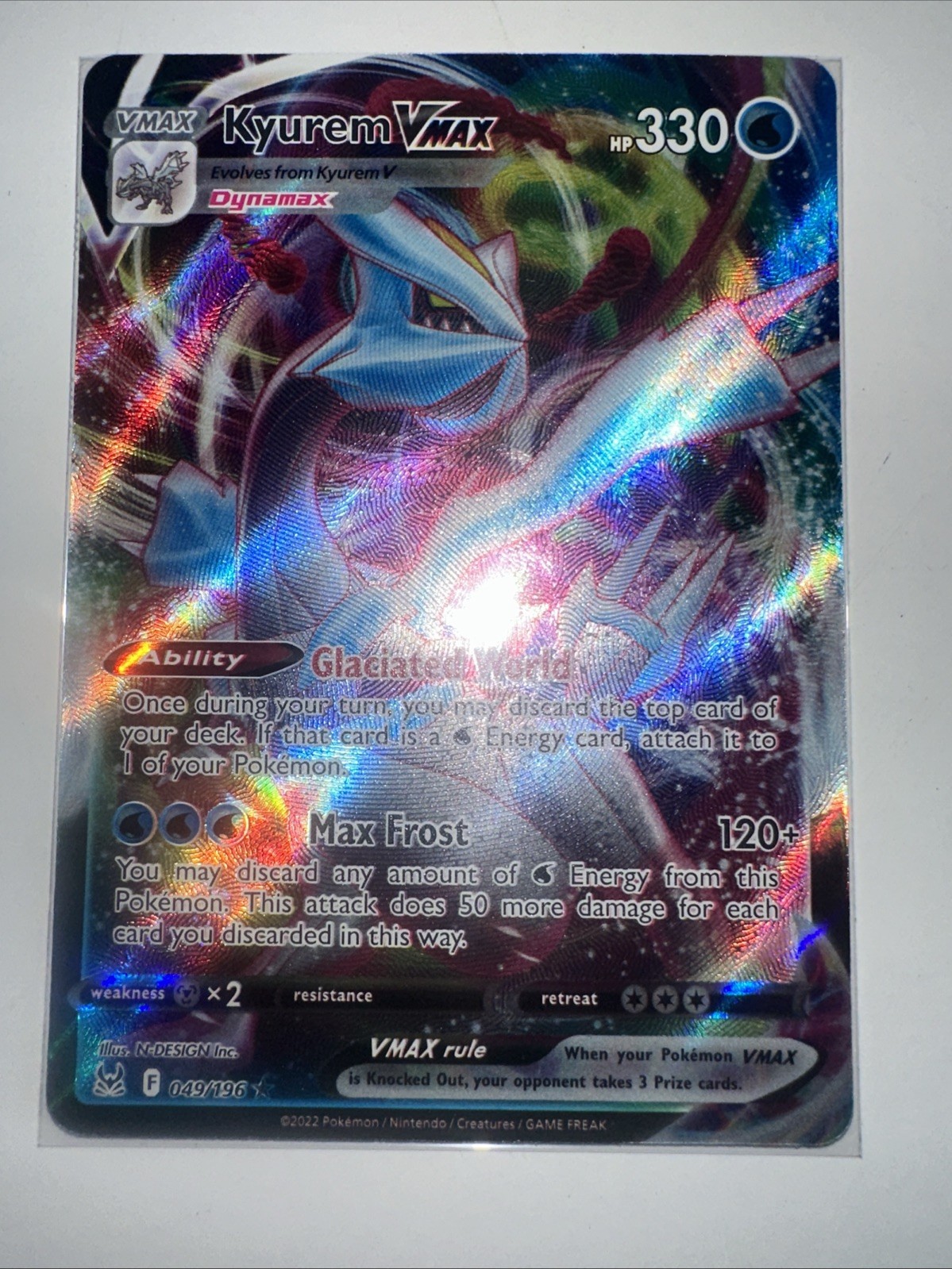 Pokémon TCG Kyurem VMAX Sword & Shield - Lost Origin 049/196 Ultra Rare NM