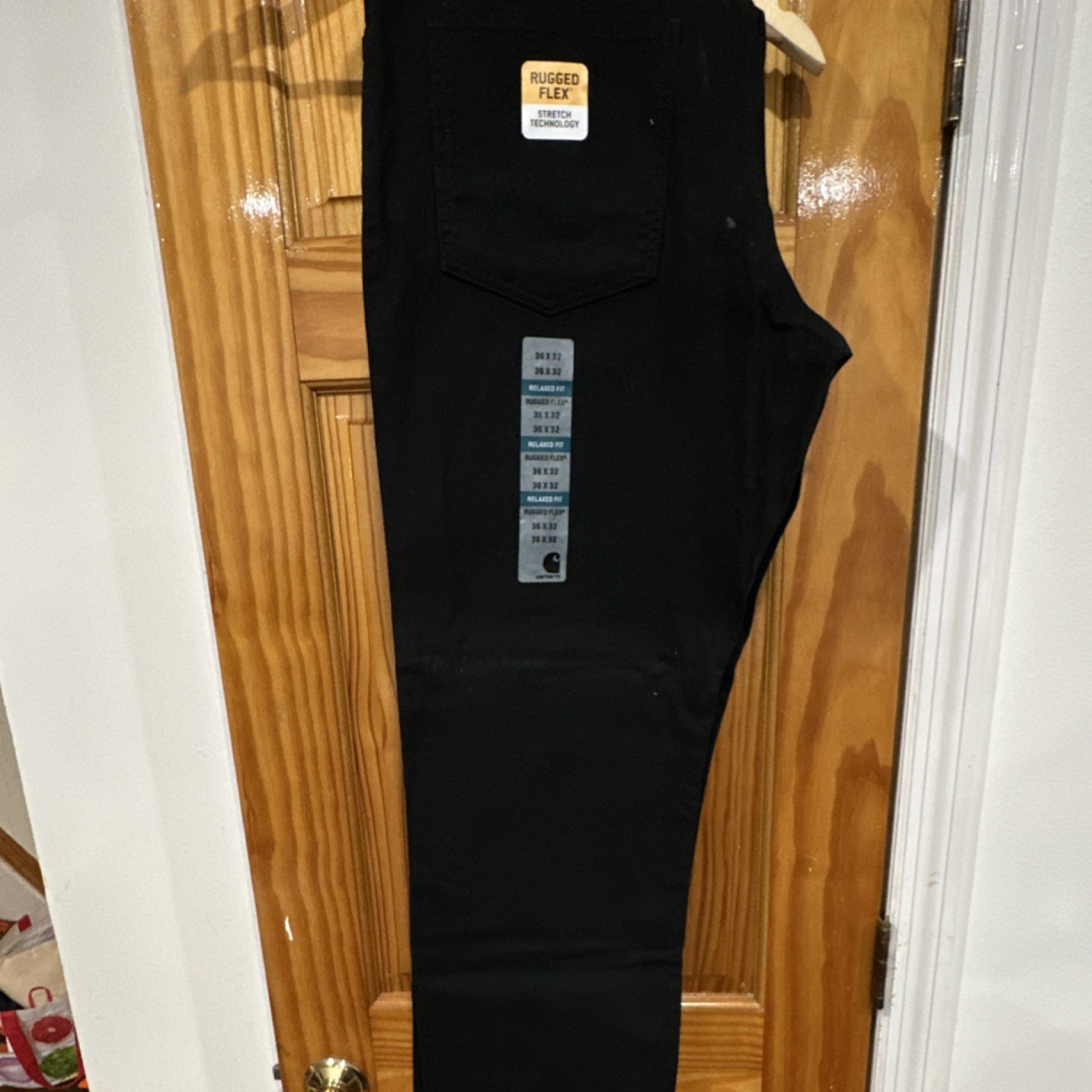 Carhartt Rugged Flex Five-Pocket Relaxed Fit Black Denim Jea