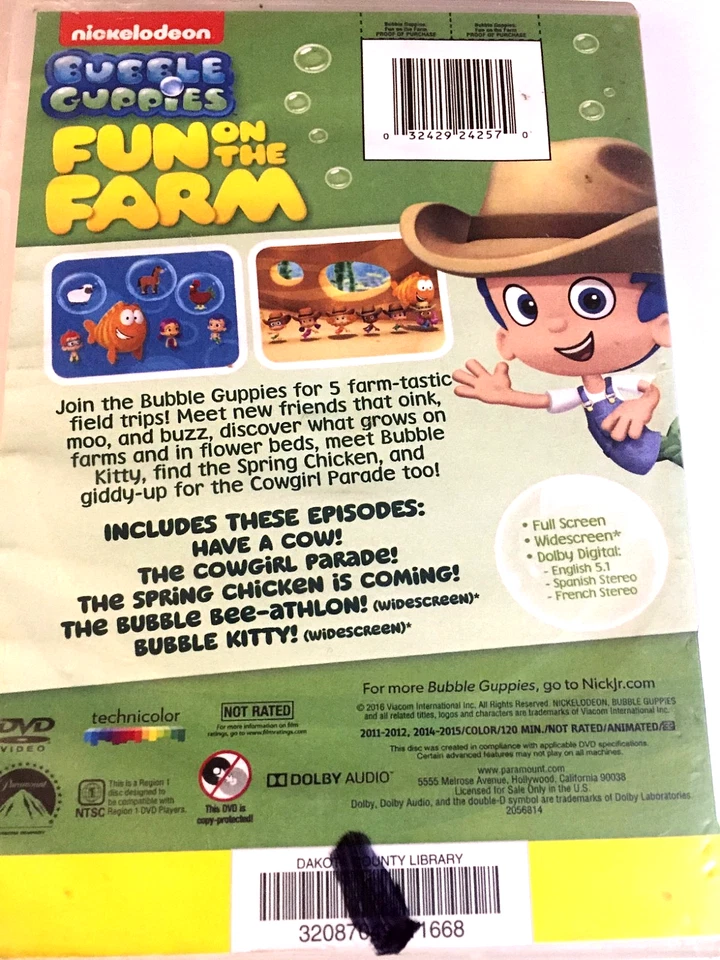 Bubble Guppies Fun on the Farm DVD Ships Same Day With Tracking - Image 2 of 3