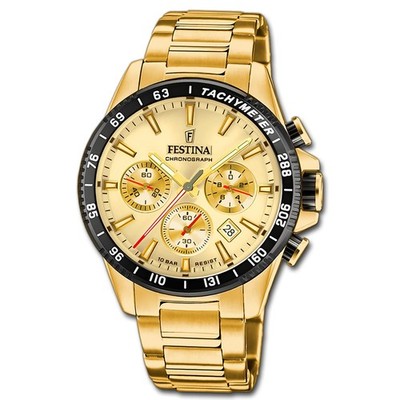 Festina Herren Armbanduhr Elegant F20634/6 Armbanduhr Edelstahl gold UF20634/6