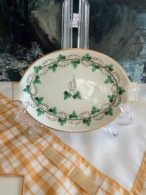 Herend Apponyi Grün kleine Porzellan Schale handbemalt Ungarn 13,5x9 cm