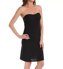 Only Hearts 3524 Second Skins Strapless Chemise 22 Inch Slip Black S