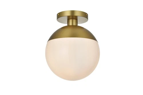 Elegant Lighting LD6062 Eclipse 10"W Semi-flush Globe Ceiling - Gold - Picture 1 of 10