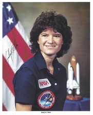 SALLY RIDE SPACE SHUTTLE  STS 7 SIGNED 8x10 NASA LITHO UACC AFTAL RD AUTOGRAPH