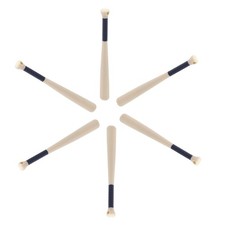 6 Pcs Small Baseball Bat Sports-themed Dollhouse Decor Mini for Crafting