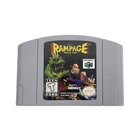 US Version Rampage World Tour for N64 Video Game Console