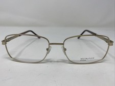 Marco de gafas de borde completo de metal dorado/tortuga 58-18-150 Metal METALFLEX #1034 7518