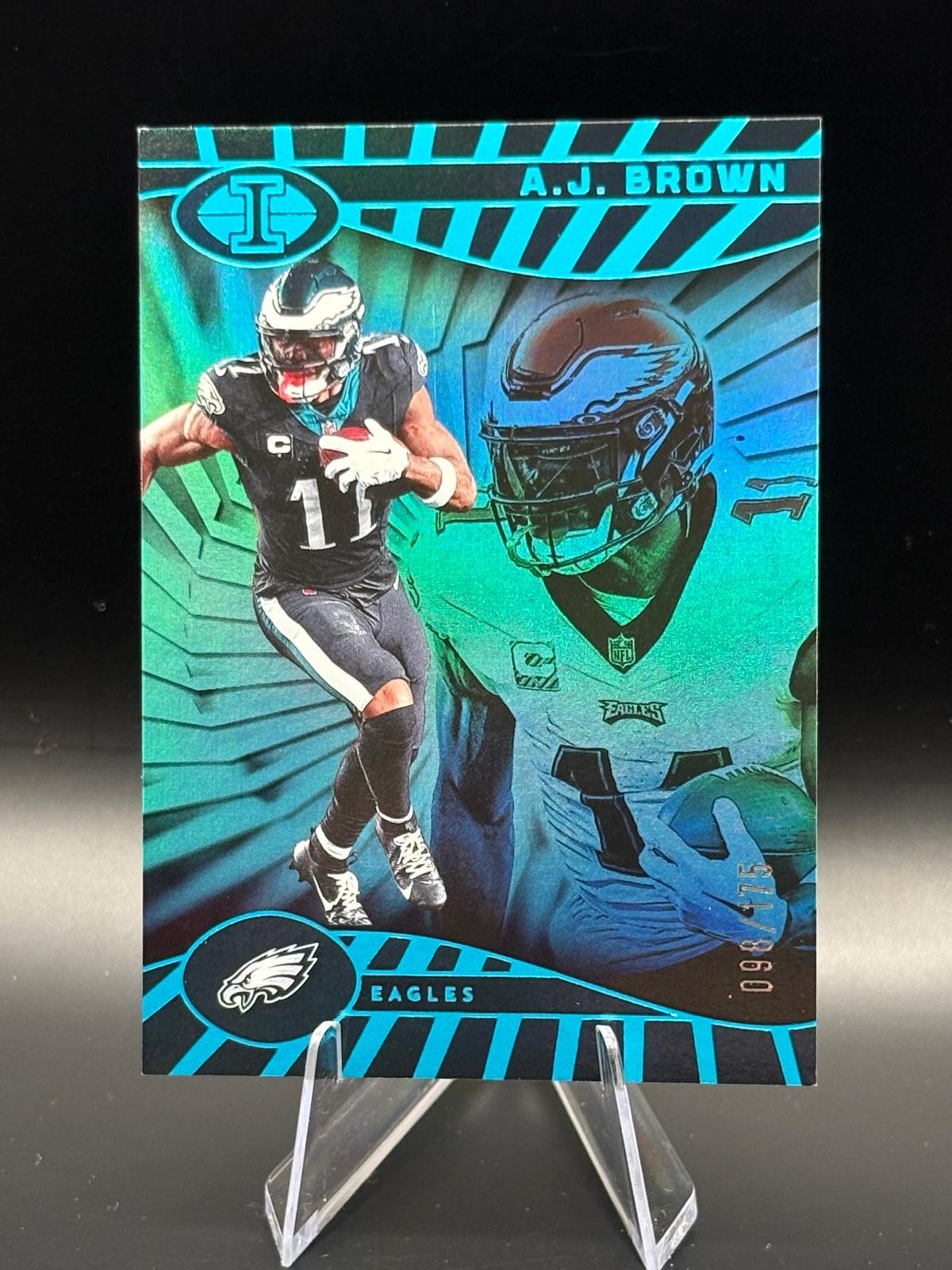 2024 Panini Illusions #71 A.J. Brown Teal Trophy Collection #/175