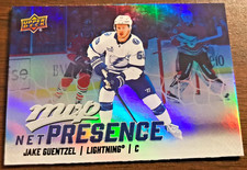 2026-26 UD MVP Hockey Net Presence trading card of Jake Guentzel (NP-18)