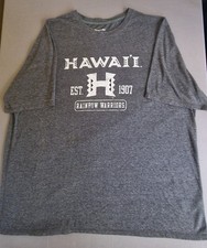 Vintage Champion Elite Hawai'i T-Shirt Grey Mens 2XL